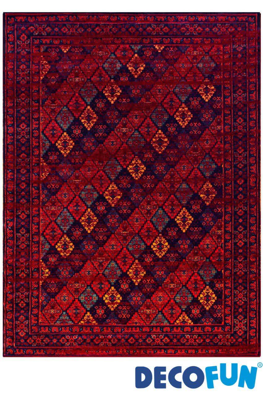 فرش ماشینی دکوفان مدل هرمس 6024 سرمه ای