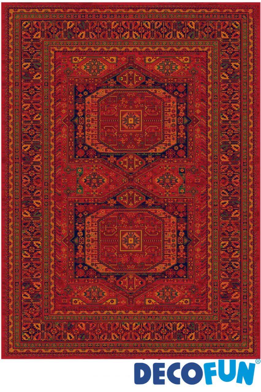 فرش ماشینی دکوفان مدل هرمس 6035 لاکی