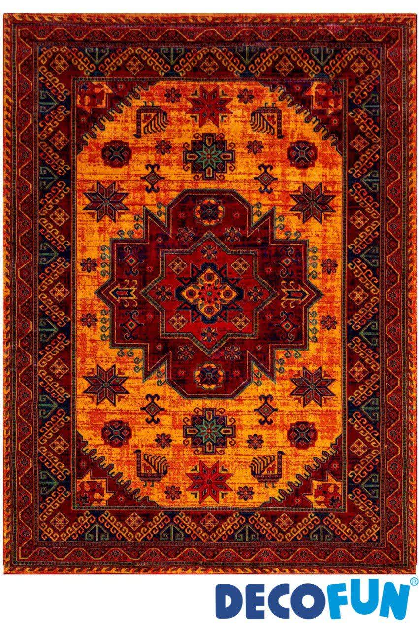 فرش ماشینی دکوفان مدل هرمس 6049 طلایی