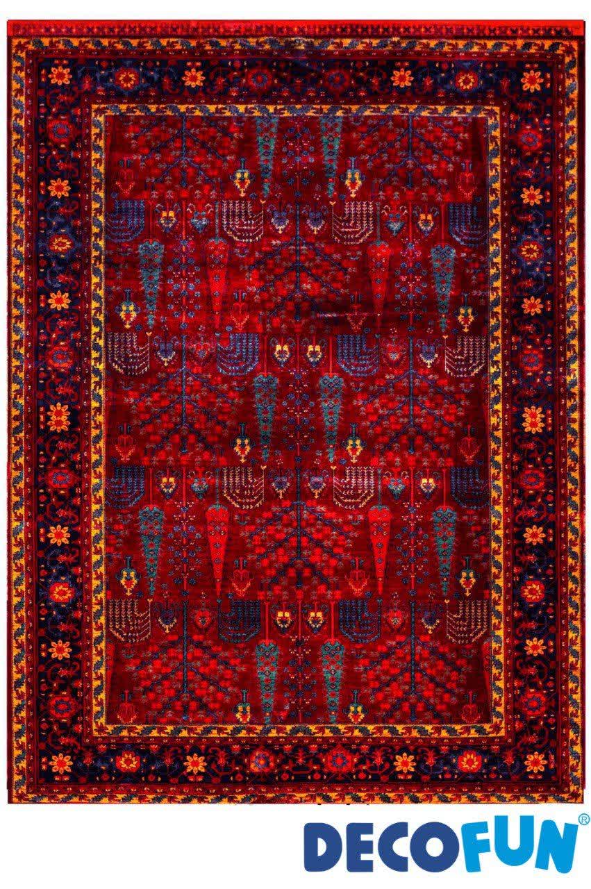 فرش ماشینی دکوفان مدل هرمس 6055 لاکی