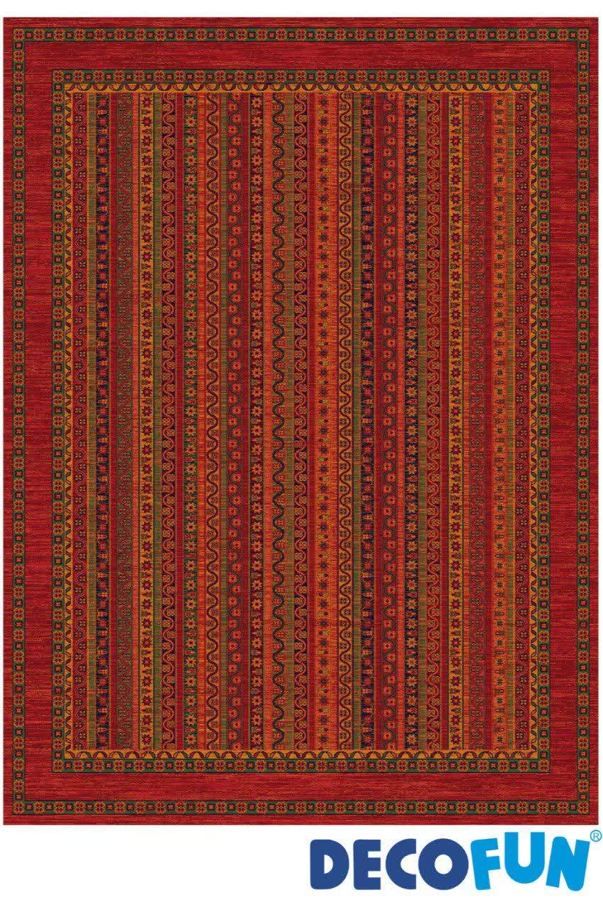 فرش ماشینی دکوفان مدل هرمس 6058 لاکی