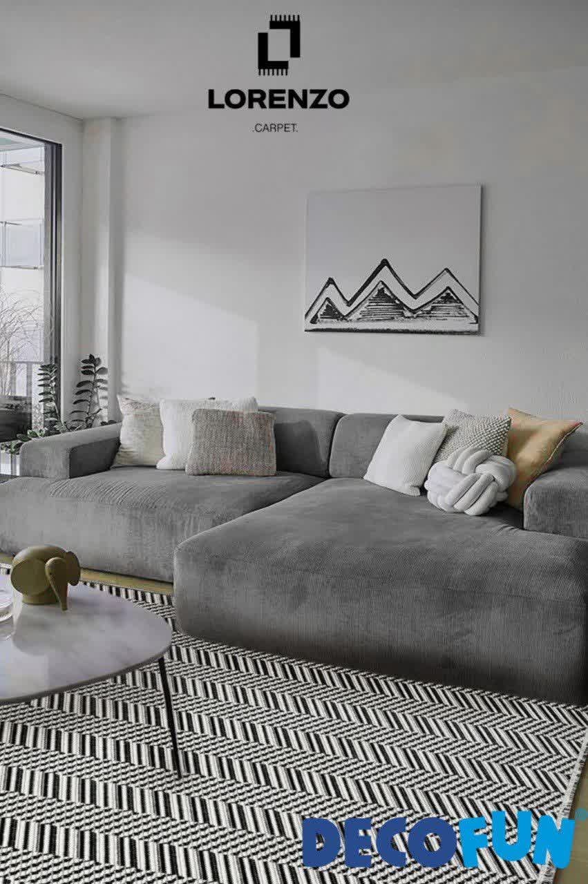 فرش ماشینی دکوفان مدل لورنزو 2428