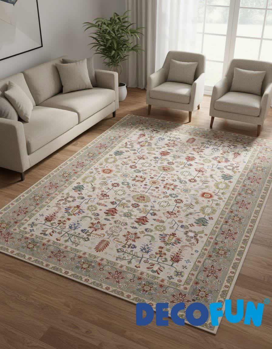 فرش ماشینی دکوفان مدل هانا 15104